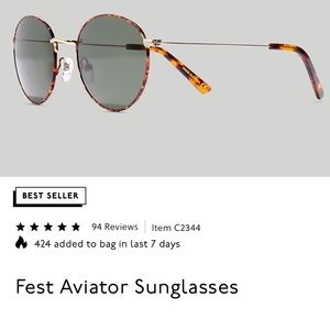 Madewell Fest Aviator Sunglasses